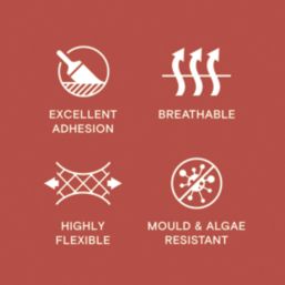 LickPro 5Ltr Smooth Red 02 Masonry Paint