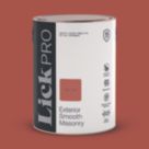 LickPro 5Ltr Smooth Red 02 Masonry Paint