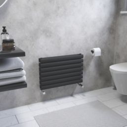 Ximax Fortuna 410mm x 600mm 1491BTU Anthracite Horizontal Designer Radiator
