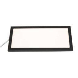 VEW Slim Rectangular LED Cabinet Lights Black 6W 280lm 3 Pack