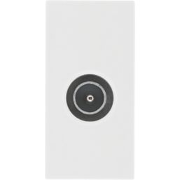 British General  Modular Coaxial TV Socket White