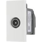 British General  Modular Coaxial TV Socket White