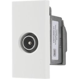 British General  Modular Coaxial TV Socket White