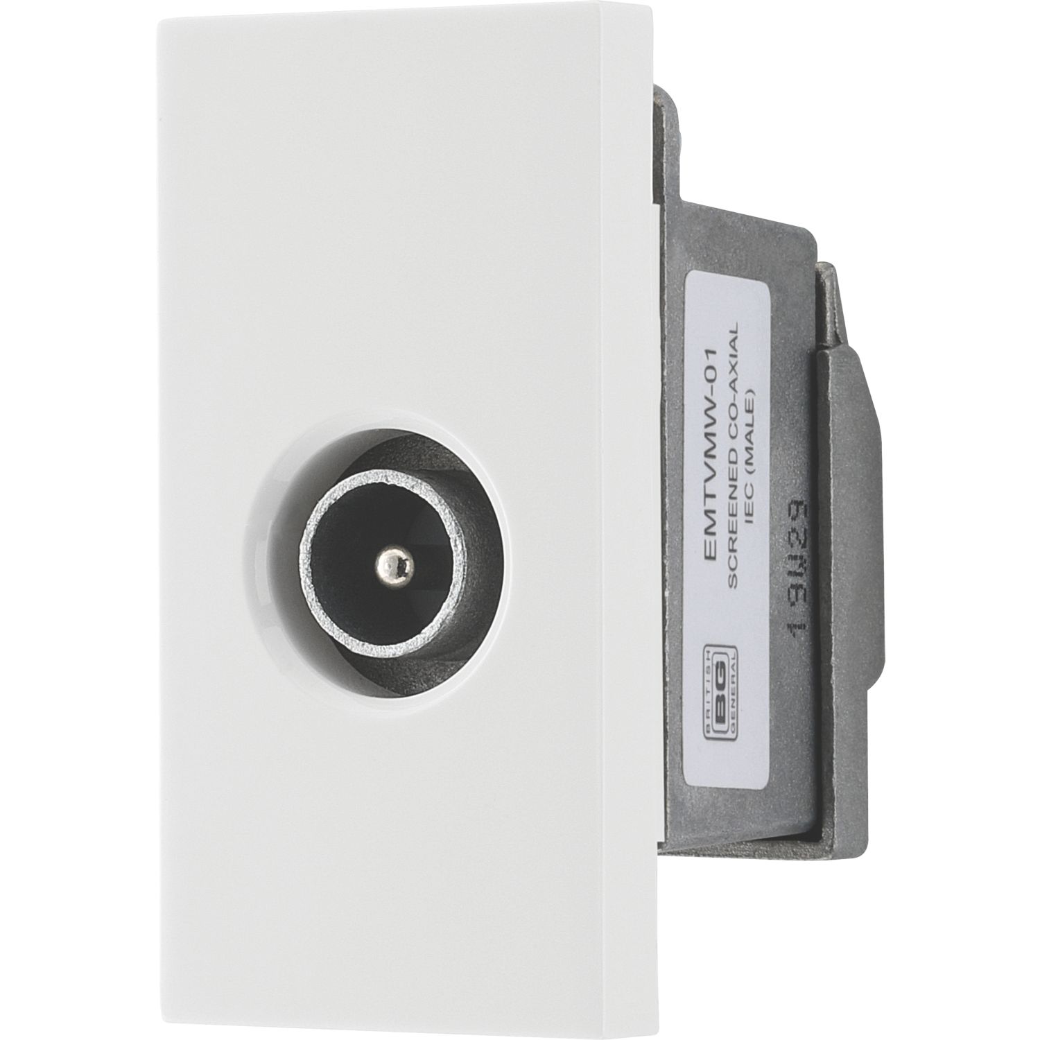 British General Modular Coaxial TV Socket White (547XG)