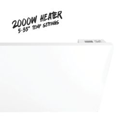 TCP  2000W Electric Wall-Mounted Convection Panel Heater White
