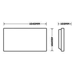 TCP  2000W Electric Wall-Mounted Convection Panel Heater White