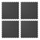 Garage Floor Tile Company Recycled X-Joint Interlocking Floor Tiles Black 7mm 4 Pack