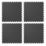 Garage Floor Tile Company Recycled X-Joint Interlocking Floor Tiles Black 7mm 4 Pack