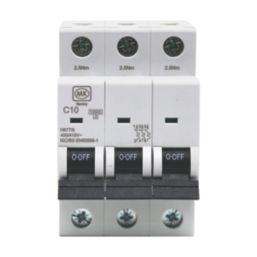 MK Sentry  10A 3-Pole C Curve 3-Phase MCB