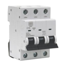 MK Sentry  10A 3-Pole C Curve 3-Phase MCB
