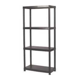 4-Tier Plastic Shelving 610mm x 305mm x 1300mm