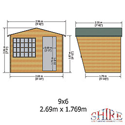 Shire Goodwood 9' x 6' (Nominal) Apex Shiplap T&G Timber Summerhouse with Assembly