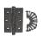 Smith & Locke  Black Grade 7 Fire Rated Ball Bearing Hinges 76mm x 51mm 2 Pack