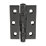 Smith & Locke  Black Grade 7 Fire Rated Ball Bearing Hinges 76mm x 51mm 2 Pack