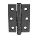 Smith & Locke  Black Grade 7 Fire Rated Ball Bearing Hinges 76mm x 51mm 2 Pack