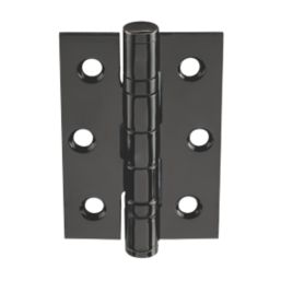 Smith & Locke  Black Grade 7 Fire Rated Ball Bearing Hinges 76mm x 51mm 2 Pack
