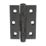 Smith & Locke  Black Grade 7 Fire Rated Ball Bearing Hinges 76x51mm 2 Pack