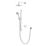 Aqualisa Smart Link HP/Combi Rear-Fed Chrome Thermostatic Dual Outlet Concealed Smart Shower with Fixed Head
