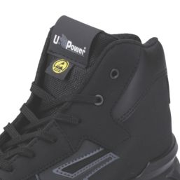 U-Power Grant Size 10  Black Water-Resistant  Safety Boots