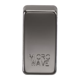 Knightsbridge 'MICROWAVE' Switch Cover Black Nickel