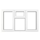 Crystal  Top, Left & Right-Hand Opening Clear Double-Glazed Casement White uPVC Window 1770mm x 1040mm