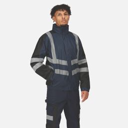 Regatta Pro Ballistic Waterproof Hi-Vis Jacket Navy XX Large 54" Chest