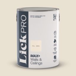 LickPro Max+ 5Ltr White RAL 9001 Matt Emulsion  Paint