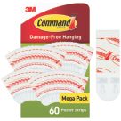 Command Self-Adhesive Poster Hanging Strips Small 60 Pack