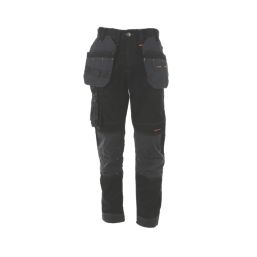 DeWalt Harrison Work Trousers Black/Grey 30" W 33" L