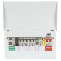 Lewden Pro 13-Module 6-Way Populated High Integrity Dual RCD Consumer Unit with SPD