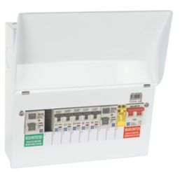Lewden Pro 13-Module 6-Way Populated High Integrity Dual RCD Consumer Unit with SPD