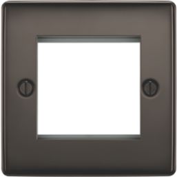 British General Nexus Metal 2-Module Modular Faceplate Black Nickel