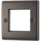 British General Nexus Metal 2-Module Modular Faceplate Black Nickel
