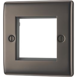 British General Nexus Metal 2-Module Modular Faceplate Black Nickel