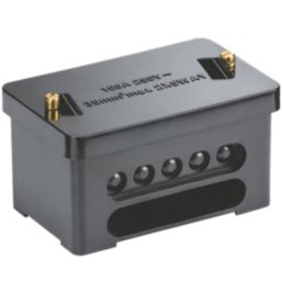 Knightsbridge 100A 2 x 5-Way 35mm² Double Pole Service Connector Block Black