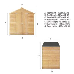 Mercia Value Windowless 6' x 4' (Nominal) Apex Overlap Timber Shed