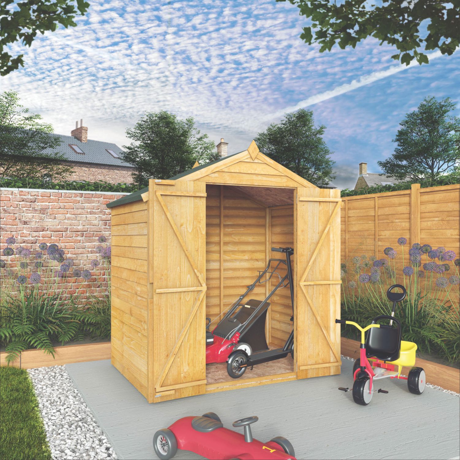 Mercia Windowless 6' x 4' (Nominal) Apex Overlap Timber Shed (548YL)