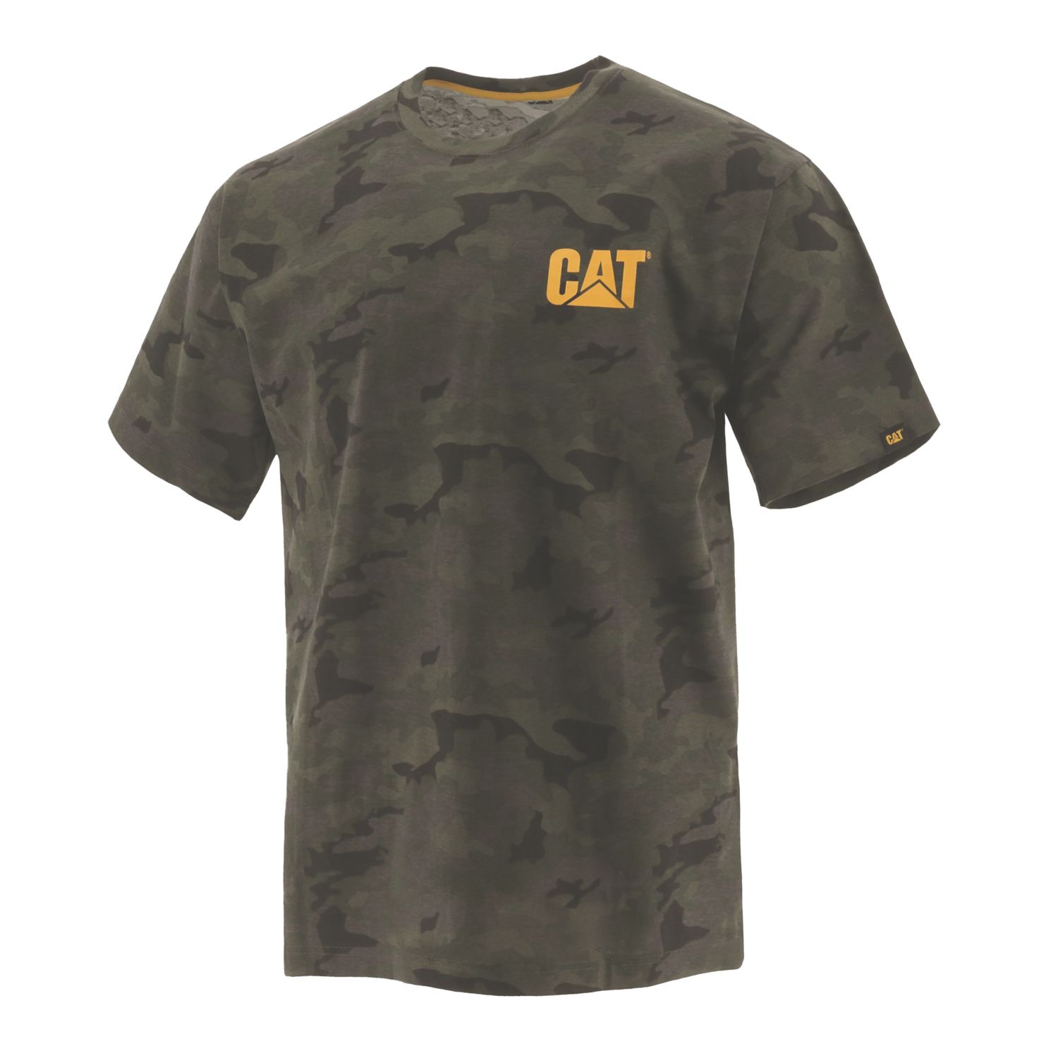 CAT Trademark Tee Short Sleeve T-Shirts (Mens) Dark Green Medium 38" Chest (548YR)