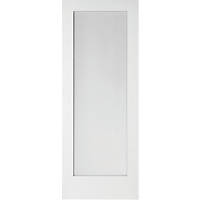 Jeld-Wen  1-Obscure Light Primed White Wooden 1-Panel Shaker Internal Door 1981 x 838mm