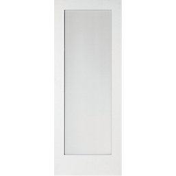 Jeld-Wen  1-Obscure Light Primed White Wooden Fully Glazed Internal Door 1981mm x 838mm