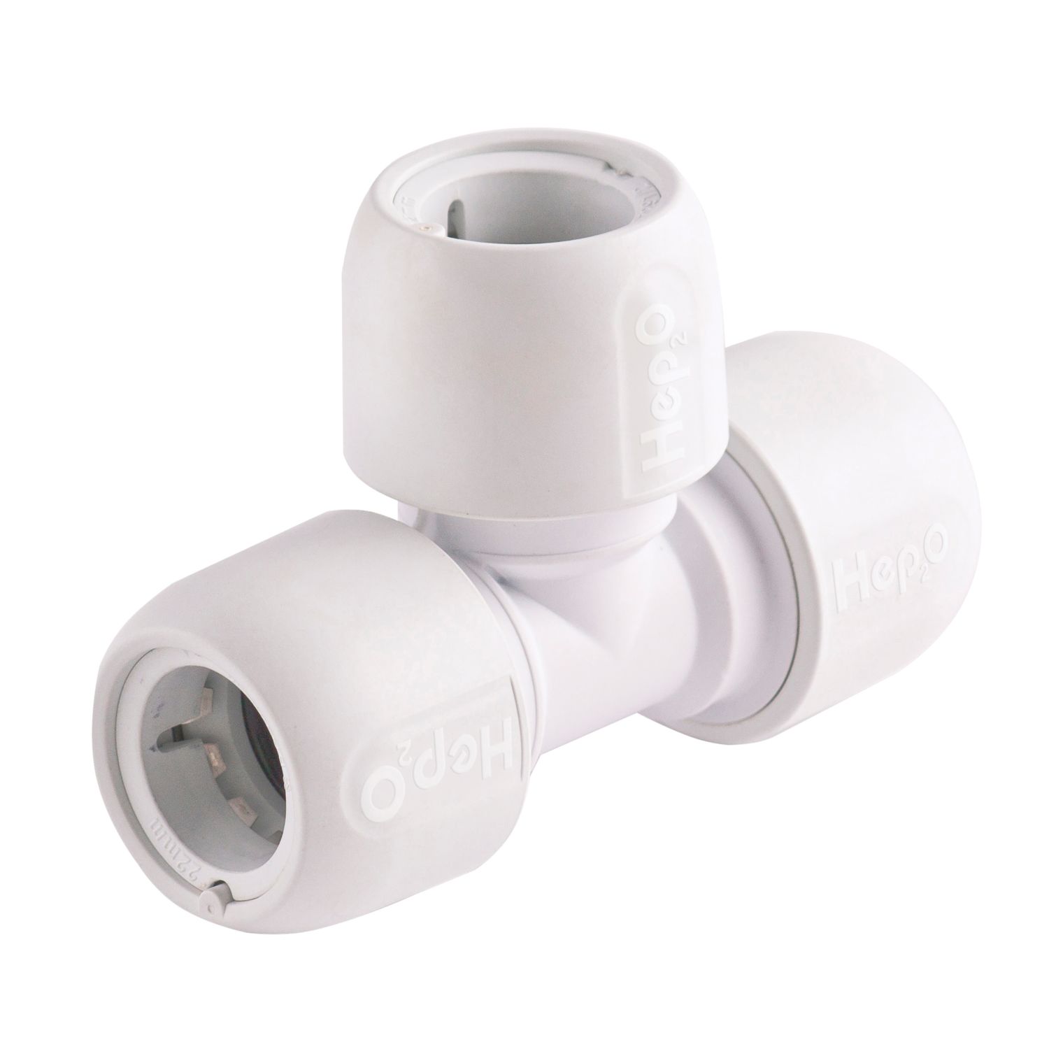 Hep2O Plastic Push-Fit Equal Tees 22mm 10 Pack (5497F)