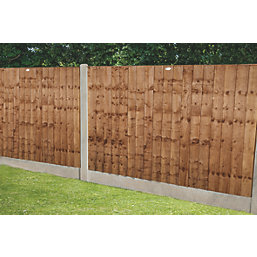 Forest Vertical Board Closeboard  Garden Fencing Panel Dark Brown 6' x 4' Pack of 3