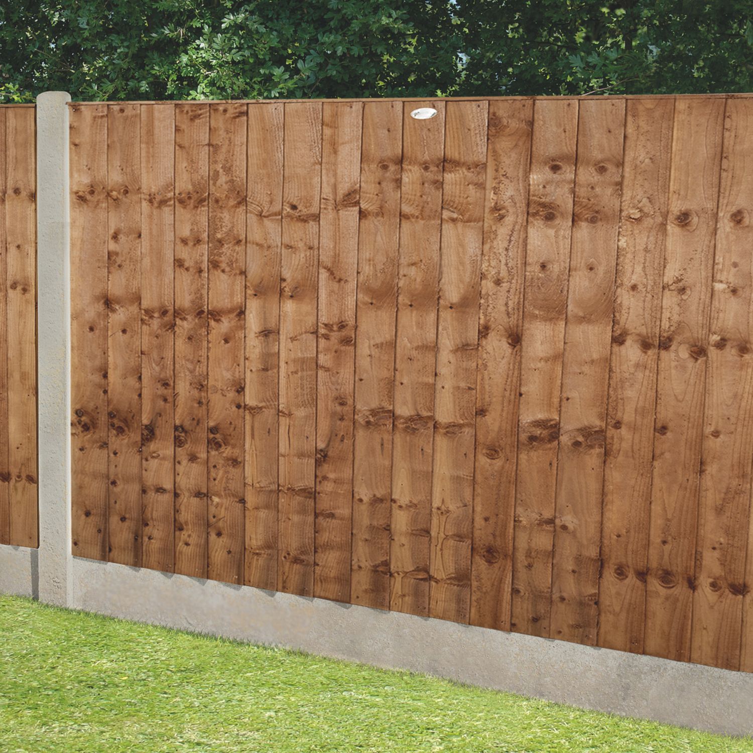 Forest Vertical Board Closeboard Fence Panels Dark Brown 6' x 4' Pack of 3 (549FL)