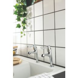 Streame by Abode  Pillar Dual Lever Taps Chrome 1 Pair