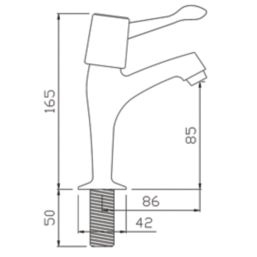 Streame by Abode  Pillar Dual Lever Taps Chrome 1 Pair