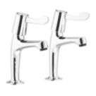 Streame by Abode  Pillar Dual Lever Taps Chrome 1 Pair