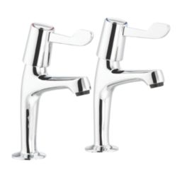 Streame by Abode  Pillar Dual Lever Taps Chrome 1 Pair