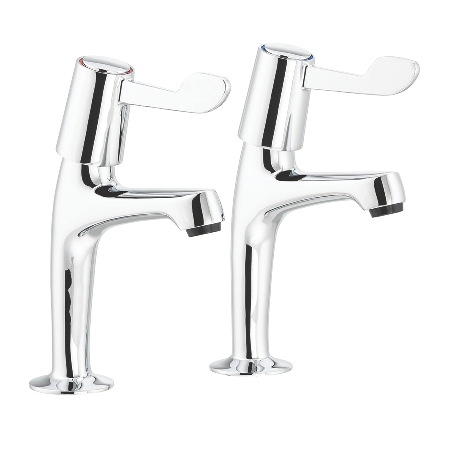 Streame by Abode Pillar Dual Lever Taps Chrome 1 Pair (549JM)
