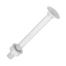 Timco Exterior Carriage Bolts Carbon Steel Organic Silver Coating M10 x 100mm 10 Pack