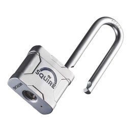 Squire MERC45/2.5 Steel  Water-Resistant Long Shackle  Padlock 49mm